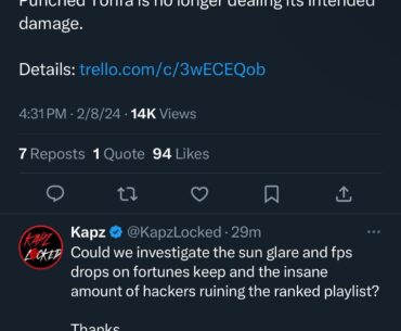 I guess the Tonfa nerf wasn’t intentional.