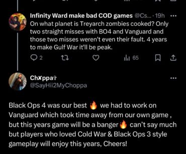 Treyarch Dev’s reassurance to the state of MWZ and the next game’s state.
