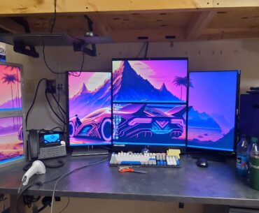My desk at work (hospital IT)