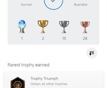 A year after almost dying, and permanent disability, I went back and platinumed the game that I then couldn't finish.