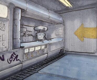 Coffee shop, from my sketchbook.