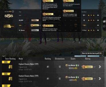 Having good day like this in PUBGM is so satisfying. I usually play alone (match up with randoms) and average of 2 hours of gaming a day. ☺️