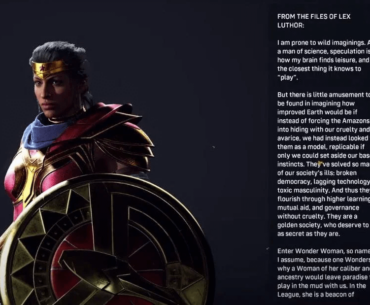 Evil, narcissistic, capitalist billionaire, SUPERVILLAIN Lex Luthor's journal entry on Wonder Woman from Suicide Squad: Kill The Justice League. Yikes. Was it really that difficult for the writers to write 'in character'.
