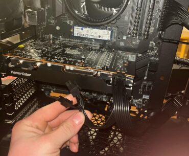 Can I plug a cord with two connections into a single graphics card ? I’m almost done building my first pc but the only gpu cord the psu came with has two plug ins on the single cable. Do I need to buy a new cord?