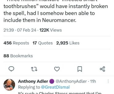 William Gibson on toothbrushes