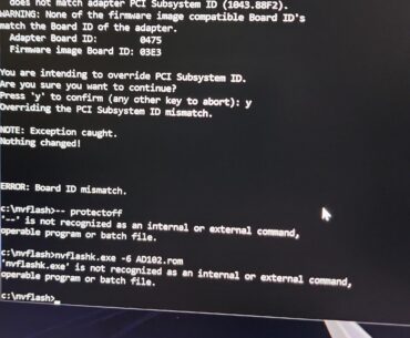 Flashing older 1.1v 4090 vbios to my "newer" 1.07v 4090 issues?