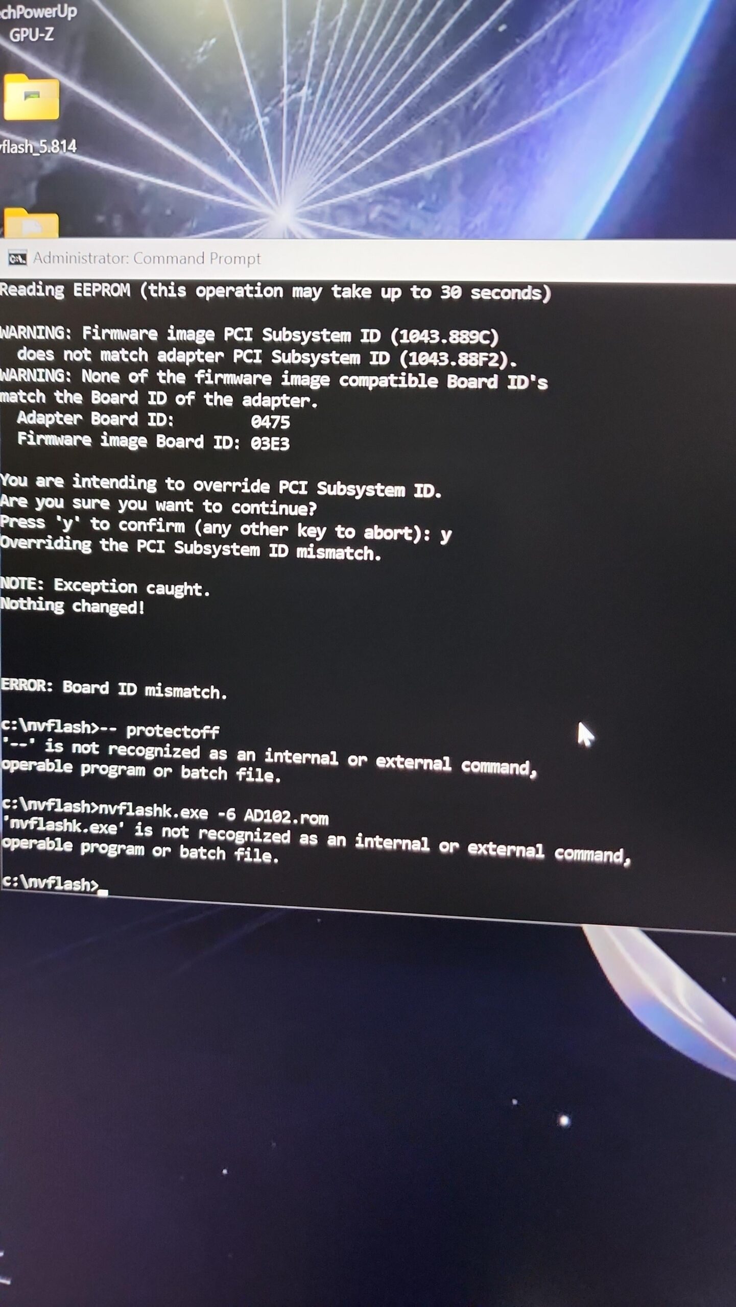 Flashing older 1.1v 4090 vbios to my “newer” 1.07v 4090 issues? Flashing older 1.1v 4090 vbios to my "newer" 1.07v 4090 issues?