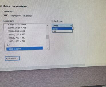 Why does my 144hz monitor only have an option for 100hz and nothing higher?