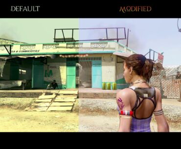 As much as I like RE5, it’s also one of the most egregiously offensive examples of a game that uses the infamous sepia filter. Here’s with it on vs. it turned off with the TrueColours Mod