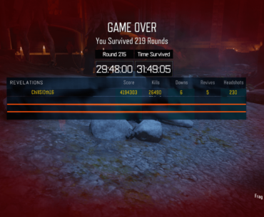RIP no 255 but good enough this game took the course of four irl days and nearly 32 in game hours