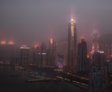 Grey days of the 2040s: Harbor city by Sébastien Garnier
