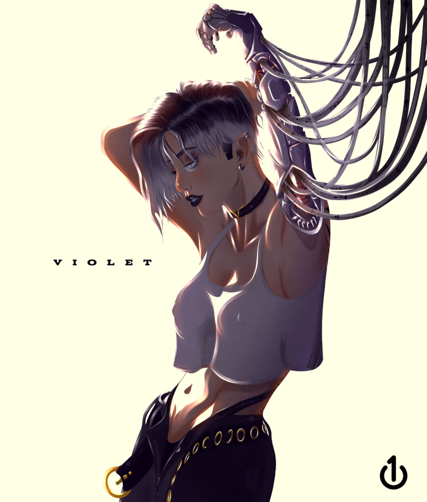 My character violet in new look.