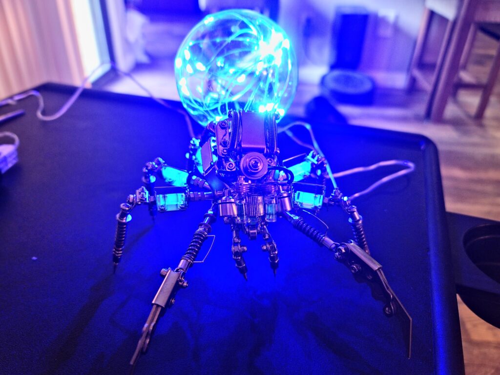 My cyberpunk spider desk lamp