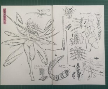 Behind the scenes pages of my cyberpunk comic book that I just released! What do you think?