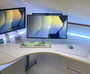 My work- and battlestation. Tips for improvements are very welcome.