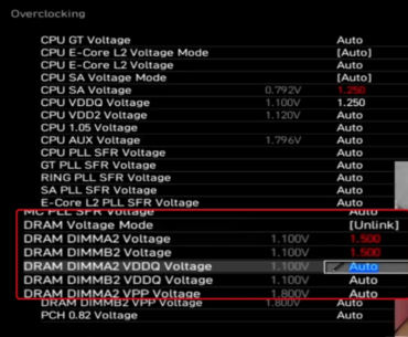 DRAM Voltage Mode link or un link
