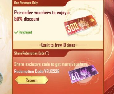 Redemption code 4x available