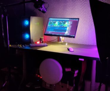 My Standing Desk Battlestation With DIY Front Lean On Support System!!!