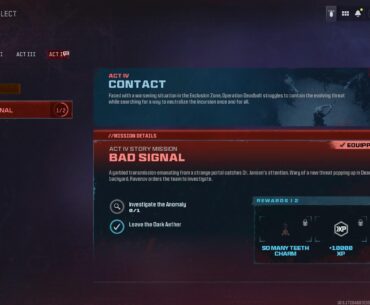 Why did I not complete this mission from Act 4?
