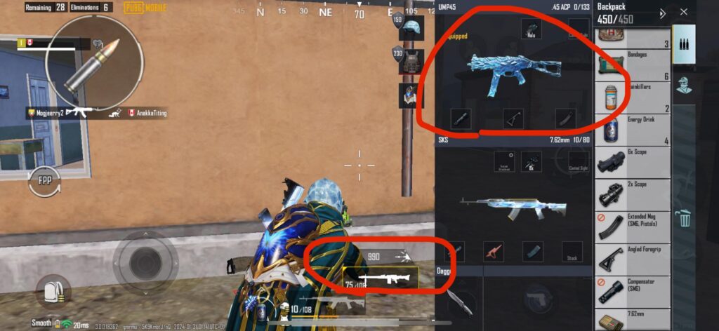 No matter what I did this game, the display of my MG3 is always my UMP45 for some reason