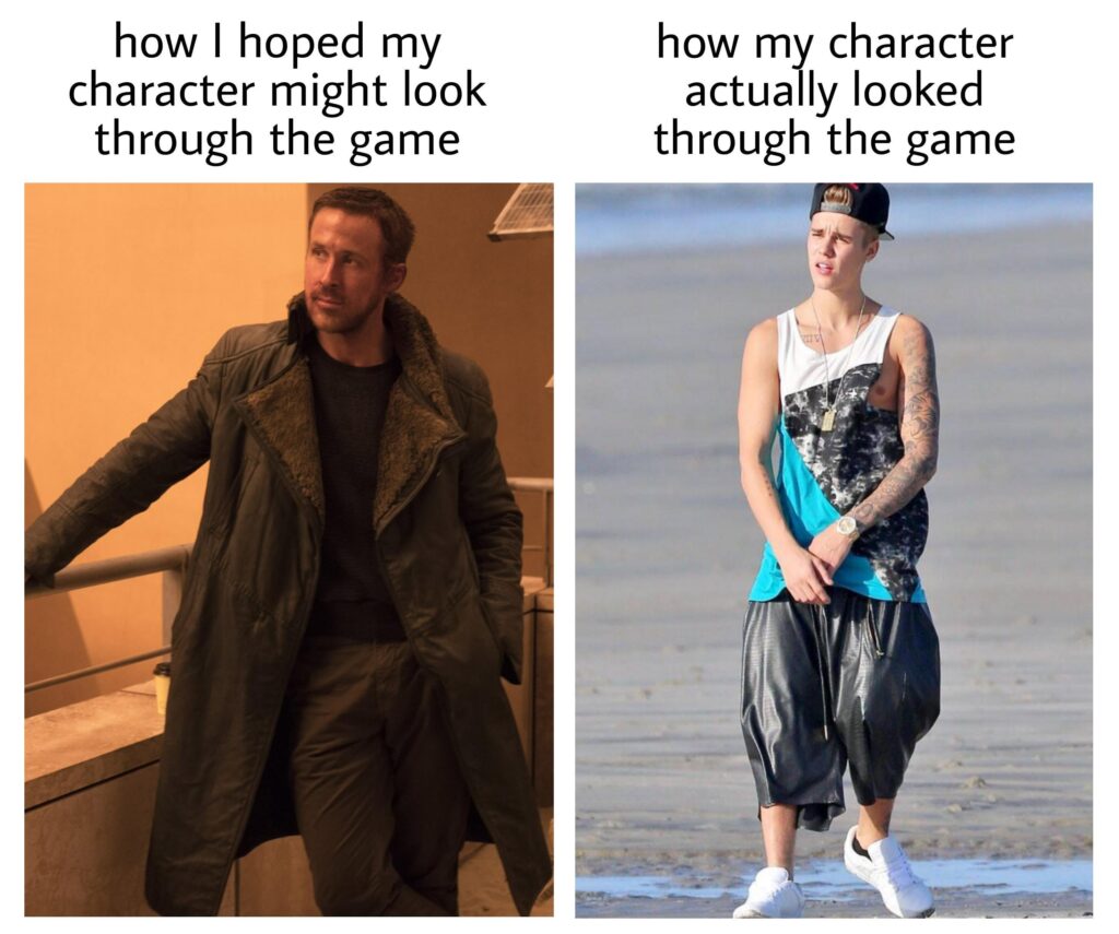 It's kinda difficult to make a cool looking character