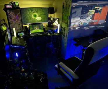 My studio is looking pretty cyberpunk these days