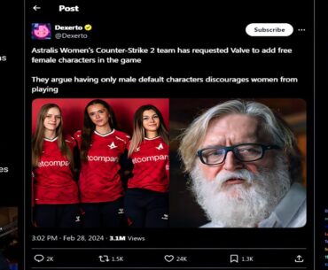 Female Counter Strike 2 Team Request to Gaben