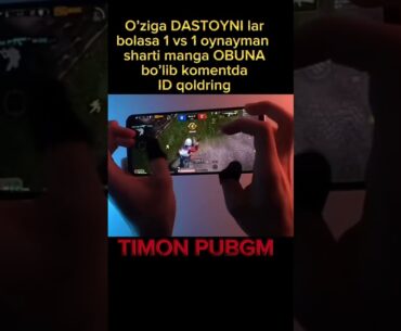 1 vs 1 otishadigan zori bolsa komentda ID qoldirsin #1vs1tdm #ultrapubg #knyaz #senator_pubg #viktor