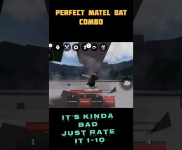 perfect matel bat combo 100% kill#thestrongestbattlegrounds#saitamabattlegrounds#matelbat#onepunchma