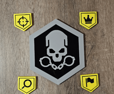 Made a Gulag sign from acrylic and some resin cast contract symbols