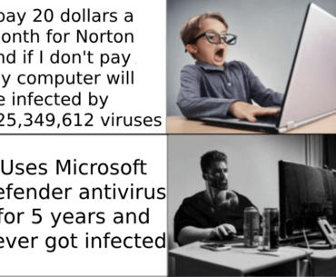People that pay for overpriced antiviruses vs people that use microsoft defender antivirus
