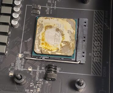 Thermal paste after a cooking for months straight not realizing I had a cooling issue