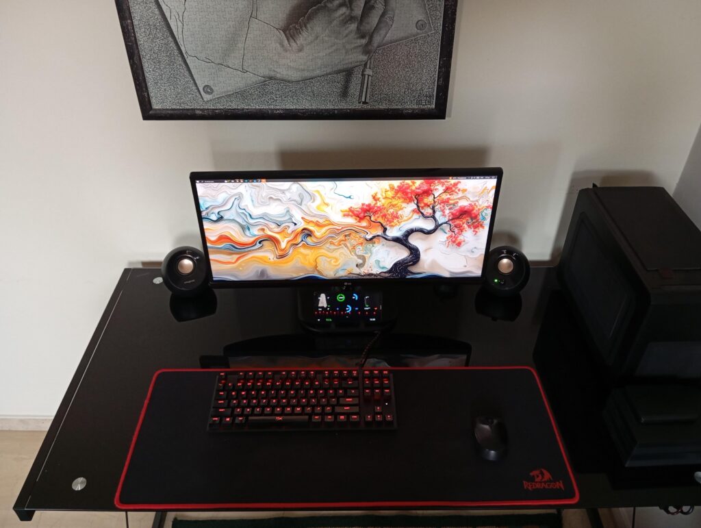 Here is my setup, sorry for the low quality.