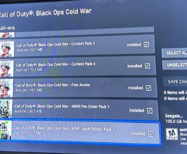 What do the two packs at the bottom add to Cold War?