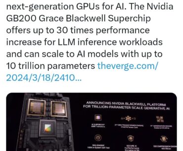 "Blackwell" GPUs for AI