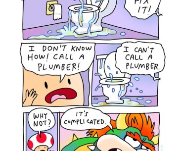 the toilet's busted