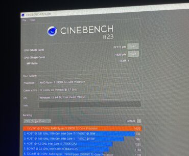 Question about cinebench score