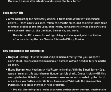Season 2 Reloaded MWZ Patch Notes