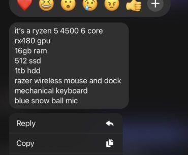 Was given a pc