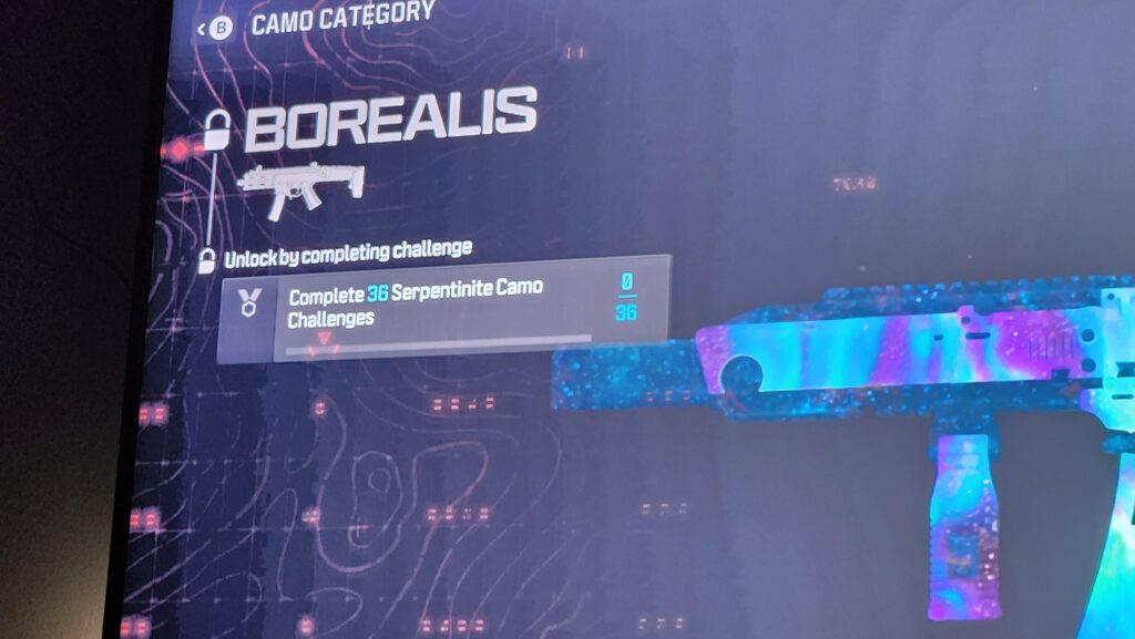 Borealis Camo Grind shortcut? Borealis Camo Grind shortcut?