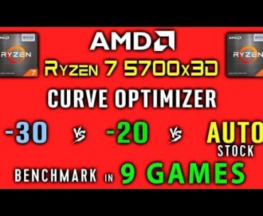 Ryzen 7 5700x3D Curve Optimizer - gaming performance Benchmark | Undervolting | Lower temperature