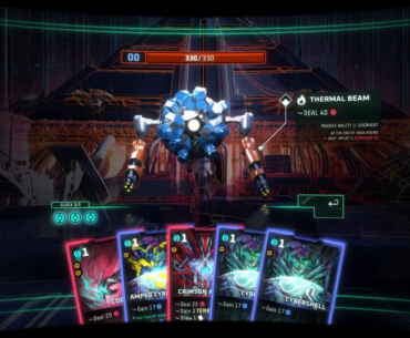 We will be running an open playtest for our upcoming Cyberpunk Deckbuilder and Dungeon Crawler hybrid "Into The Grid" during next week's Steam Fest :) Would you join us?