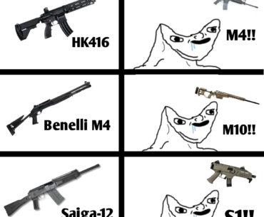 PubG guns VS how people call them.
