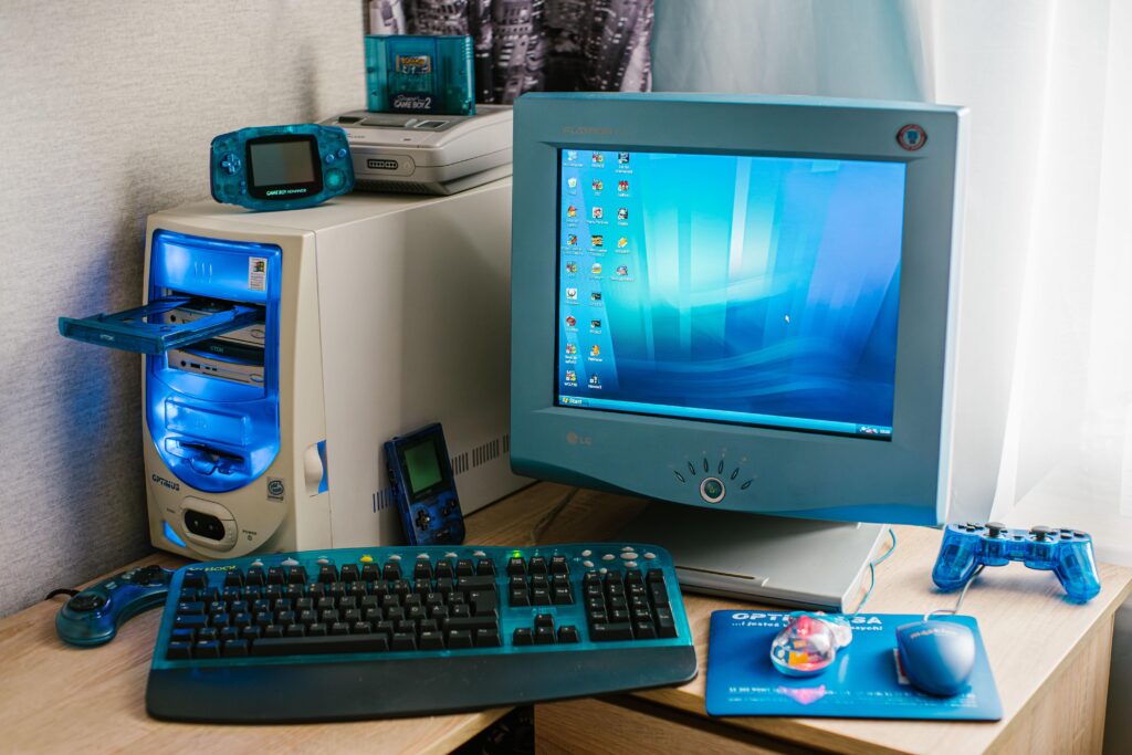 My retro Y2K translucent blue setup