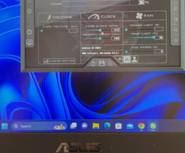 Can't Overclock RX560X on ASUS TUF 15 (FX505DY).