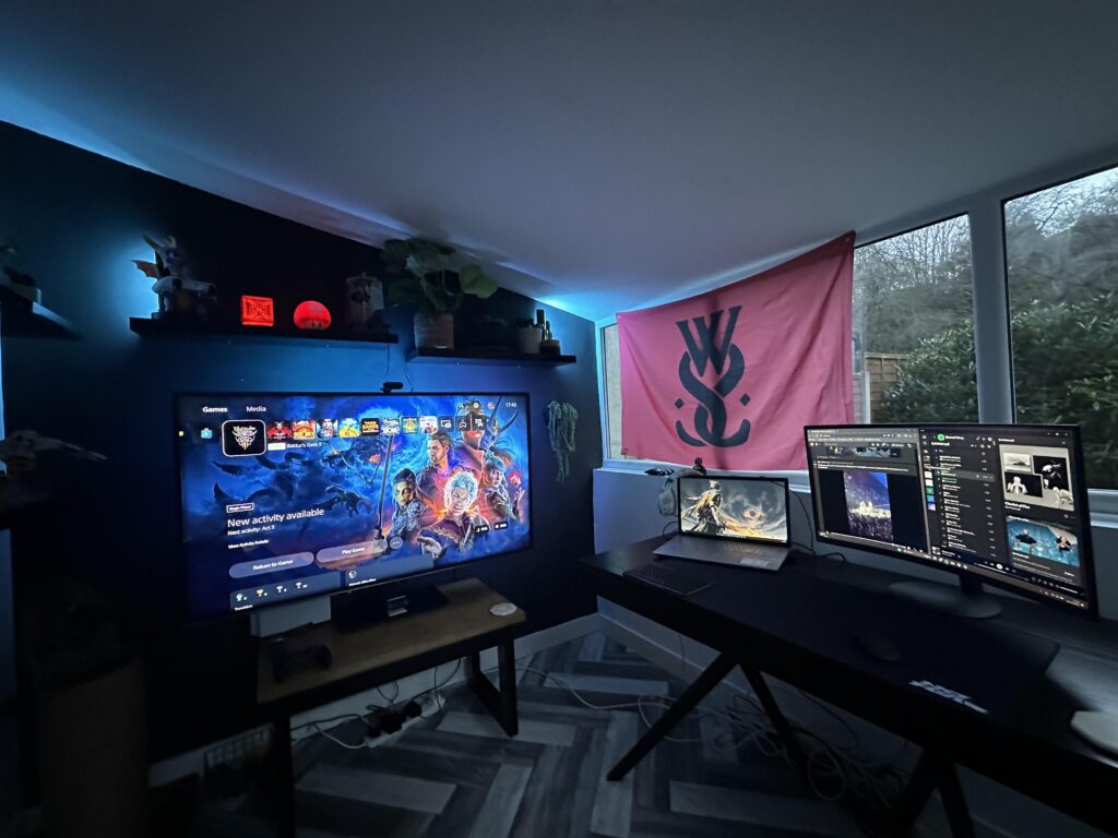 My set up please excuse the millions of wires