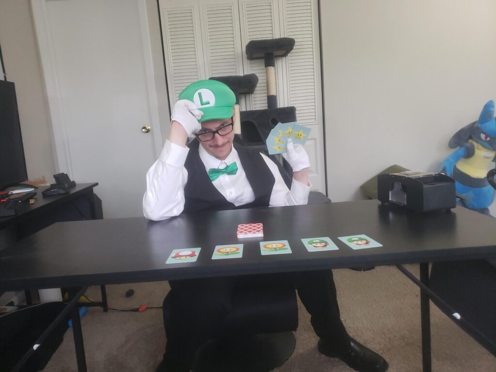 I was a big fan of Luigi's Casino games from Super Mario 64 DS growing up so I decided to Cosplay Casino Luigi.