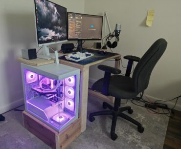 Built my own PC, built my own table, then built a tower stand pretty stoked on the setup, it is definitely a dream come true!