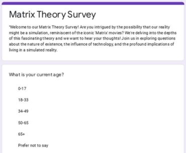Matrix: Reality or Simulation?