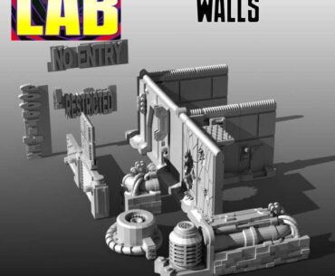 15mm Cyberpunk Scifi City Sprawl Walls Pack 3D Files - Doctor Merkury's Lab | 15mm Cyberpunk Sprawl | DriveThruRPG.com